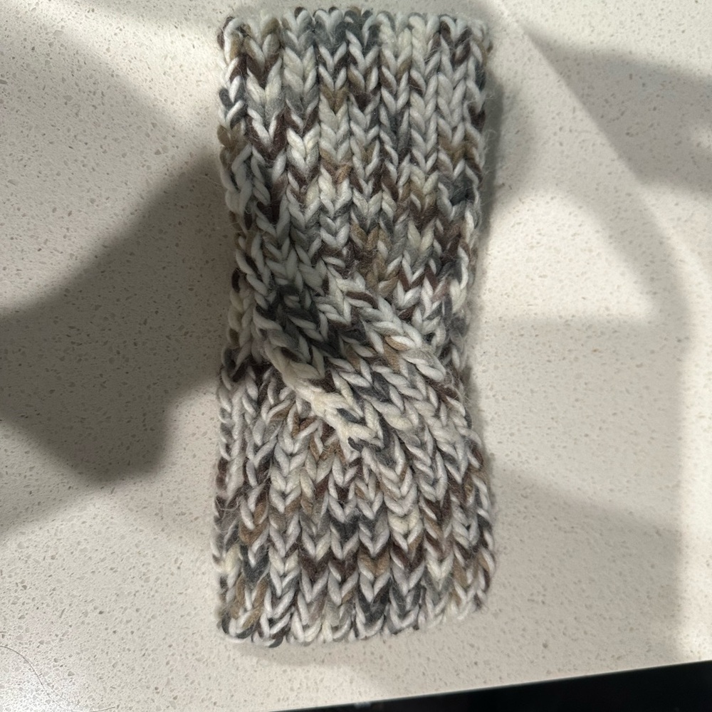 Chunky Knit Headband in Neutral Multicolors